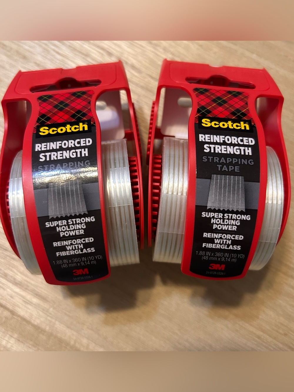 2X Scotch Reinforced Strength Strapping Tape